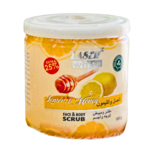 Laser White Lemon and Honey Face and Body Scrub